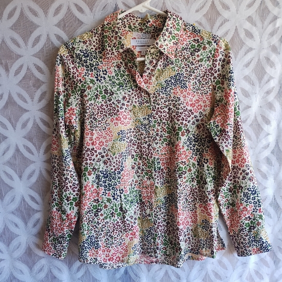 Foxcroft for Appleseed's shirt nwot button down wrinkle free 8P long sleeves - Picture 1 of 10